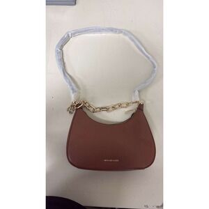 Michael Kors Cora Large Zip Leather Pouchette (Brown)